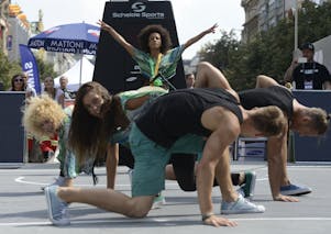 Street dancers 2013 FIBA 3x3 World Tour Masters in Prague