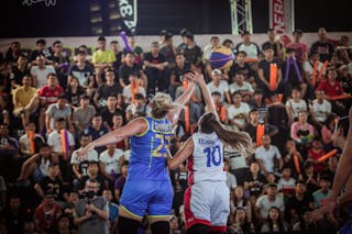 10 Sára Krumpholcová (CZE) - 23 Ganna Zarytska (UKR) - Czech Republic v Ukraine, 2016 FIBA 3x3 World Championships - Women, Final, 15 October 2016