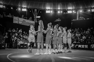7 Charlotte Van Kleef (NED) - 6 Sonja Kuijt (NED) - 5 Jacobine Klerx (NED) - 1 Lisa Van Den Adel (NED) - Netherlands v Ukraine, 2016 FIBA 3x3 World Championships - Women, Pool, 12 October 2016