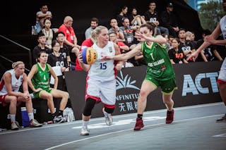 7 Adoniah Lewis (COK) - 15 Michaela Uhrová (CZE) - Czech Republic v Cook Islands, 2016 FIBA 3x3 World Championships - Women, Pool, 12 October 2016