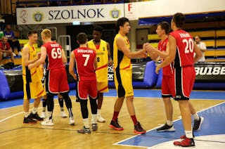 10 Servaas Buysschaert (BEL) - 9 Lenny Coppens (BEL) - 8 Louis David Bea Mulumba (BEL) - 4 Charles Perrier (BEL) - 69 Vojta Rudický (CZE) - 20 Jiří štěpánek (CZE) - 11 Pavel Bartosik (CZE) - 7 Lukáš Bukovjan (CZE) - Czech Republic v Belgium, 2016 FIBA 3x3 U18 European Championships Qualifiers Hungary - Men, Final, 17 July 2016