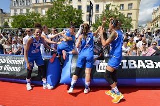 8 Alice Quarta (ITA) - 7 Federica Tognalini (ITA) - 5 Marcella Filippi (ITA) - 3 Alessandra Visconti (ITA) - Italy v Russia, 2016 FIBA 3x3 European Championships Qualifier France - Women, Final, 2 July 2016