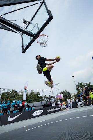 Jordan Burger, pro dunker, dunk contest, FIBA 3x3 World Tour Rio de Janeiro 2014, Day 2, 28. September.