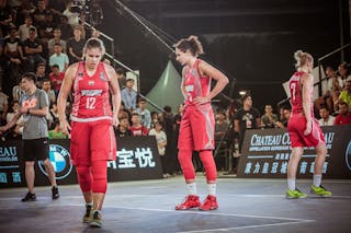 7 Alexandra Theodorean (HUN) - 12 Nóra Ruják (HUN) - 3 Petra Szabo (HUN) - Australia v Hungary, 2016 FIBA 3x3 World Championships - Women, Pool, 13 October 2016
