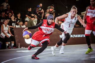1 Paulina Kuras (POL) - 0 Raisa Hamidah (INA) - Poland v Indonesia, 2016 FIBA 3x3 World Championships - Women, Pool, 12 October 2016