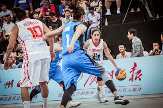 1 Lin Chiwen (TPE) - 11 Cristina Hurtado (ESP) - 10 Aitana Cuevas Mediavilla (ESP) - Spain v Chinese Taipei, 2016 FIBA 3x3 World Championships - Women, Pool, 11 October 2016