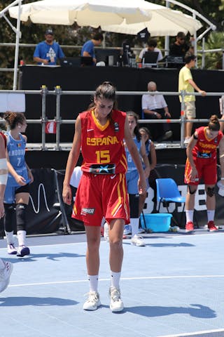 15 Anna Gamarra Ramirez (ESP) - 12 Nerea Hermosa Monreal (ESP) - 7 Laura Méndez Camps (ESP) - 5 Estel Puiggros Rovira (ESP) - Fiba U18 Europe Cup Qualifier Bari Game 25: Andorra vs Spain 1-21