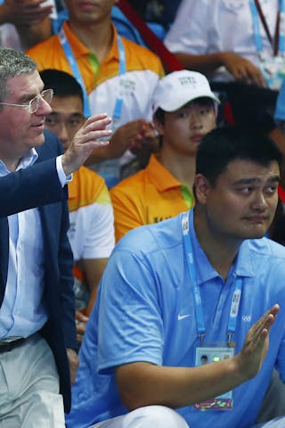 IOC president Thomas Bach and Yao Ming