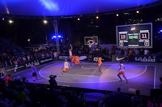 Court view, FIBA 3x3 World Tour Lausanne 2014, Day 1, 29. August.