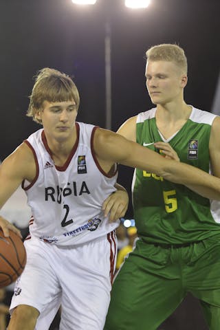 #2 Viacheslav Fedorchenko. Team Russia. vs#5 Kristupas Zemaitis. Team Lithuania. 2013 FIBA 3x3 U18 World Championships. 3x3 Game.