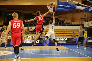 20 Jiří štěpánek (CZE) - 4 Dato Apxazava (GEO) - Georgia v Czech Republic, 2016 FIBA 3x3 U18 European Championships Qualifiers Hungary - Men, Semi final, 17 July 2016