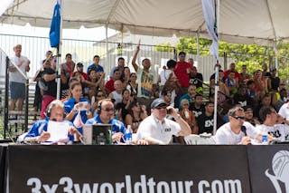 Officials and bleachers at the San Juan Masters 10-11 August 2013