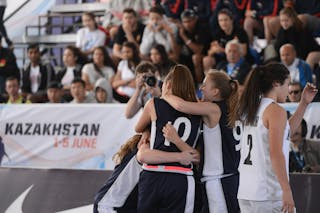 11 Anna Pavlicová (CZE) - 10 Sára Krumpholcová (CZE) - 9 Terezie Frgalová (CZE) - 8 Erika Vitásková (CZE) - New Zealand v Czech Republic, 2016 FIBA 3x3 U18 World Championships - Women, Last 8, 5 June 2016