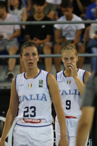 9 Michela Battiloti (ITA) - 23 Giulia Bongiorno (ITA) - Fiba U18 Europe Cup Qualifier Bari Game 15: Italy vs Andorra 17-07
