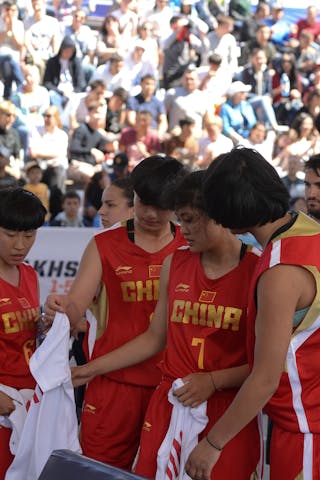 7 Yu 瑜 Zhang 张 (CHN) - 6 Yi Fan 一凡 Liang 梁 (CHN) - 5 Ze Wen 泽雯 Zhou 周 (CHN) - 4 Jia Jia 佳佳 Hu 胡 (CHN) - USA v China, 2016 FIBA 3x3 U18 World Championships - Women, Last 8, 5 June 2016