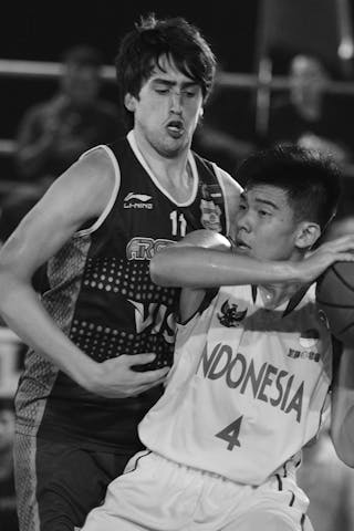 #4 Rivaldo Pangesthio. Team Indonesia vs Lucas Gargallo. Team Argentina. 2013 FIBA 3x3 U18 World Championships. 3x3 Game.