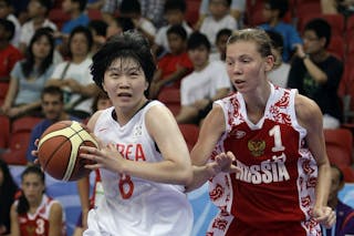 Korea vs Russia, Day 2 of the FIBA Basketball 3 on 3, during the Singapore 2010 Youth Olympic Games. 16/08/2010 Girls preliminary round. Korea vs Russia, Day 2 of the FIBA Basketball 3 on 3, during the Singapore 2010 Youth Olympic Games. 16/08/2010 Girls preliminary round.