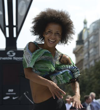 Street dancer 2013 FIBA 3x3 World Tour Masters in Prague