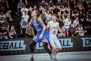 18 Miuka Mori (JPN) - 5 Marcella Filippi (ITA) - Japan v Italy, 2016 FIBA 3x3 World Championships - Women, Pool, 13 October 2016