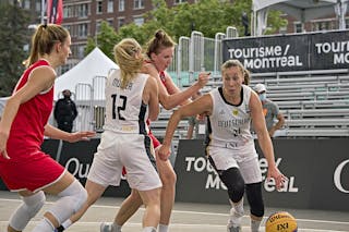 FIBA 3x3, World Tour 2021, Montréal, Canada, Esplanade Place des Arts. WOMEN GERMANY VS AUSTRIA