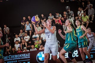 8 Isabella Brancatisano (AUS) - 6 Jenni Screen (AUS) - 12 Patricia Vicente (AND) - Andorra v Australia, 2016 FIBA 3x3 World Championships - Women, Pool, 11 October 2016