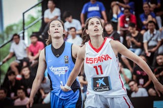 1 Lin Chiwen (TPE) - 11 Cristina Hurtado (ESP) - Spain v Chinese Taipei, 2016 FIBA 3x3 World Championships - Women, Pool, 11 October 2016