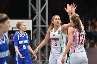 12 Lívia Gereben (HUN) - 3 Ágnes Török (HUN) - Hungary v Belarus, 2016 FIBA 3x3 U18 European Championships - Women, Pool, 9 September 2016