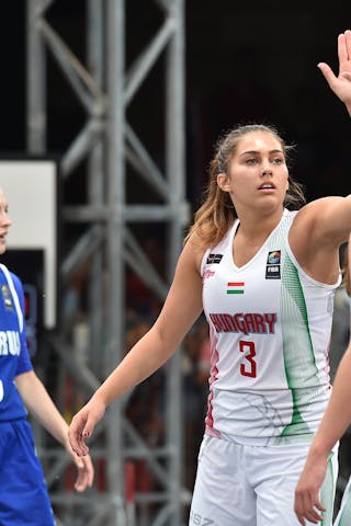 12 Lívia Gereben (HUN) - 3 Ágnes Török (HUN) - Hungary v Belarus, 2016 FIBA 3x3 U18 European Championships - Women, Pool, 9 September 2016