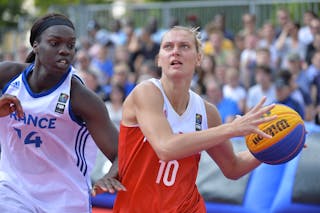 10 Aleksandra Stolyar (FRA) - France v Russia, 2016 FIBA 3x3 European Championships Qualifier France - Women, Semi final, 2 July 2016
