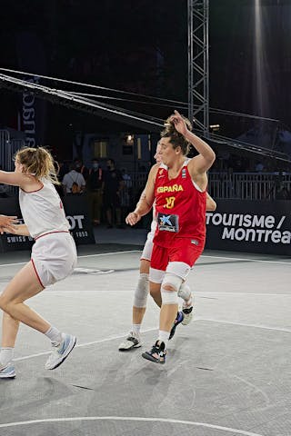 13 Sandra Ygueravide (ESP) - FIBA 3x3, World Tour 2021, Mtl, Can, Esplanade de la Place des Arts. Women final Spain vs Austria
