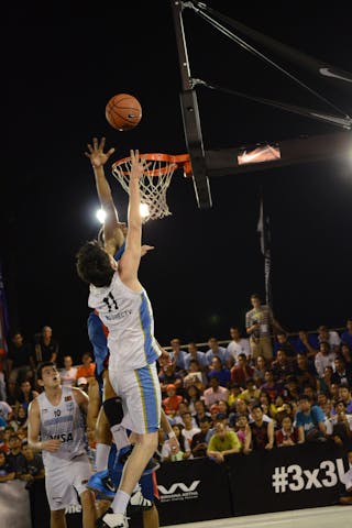 #11 Lucas Gargallo. Team Argentina vs Team France.  2013 FIBA 3x3 U18 World Championships. 3x3 Game.