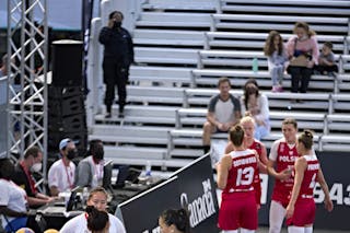 FIBA 3x3, World Tour 2021, Montréal, Canada, Esplanade Place des Arts. WOMEN MONGOLIA VS POLAND