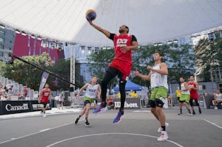 FIBA 3x3, World Tour 2021, Montréal, Canada, Esplanade de la Place des Arts. MEN Amsterdam Talent&Pr