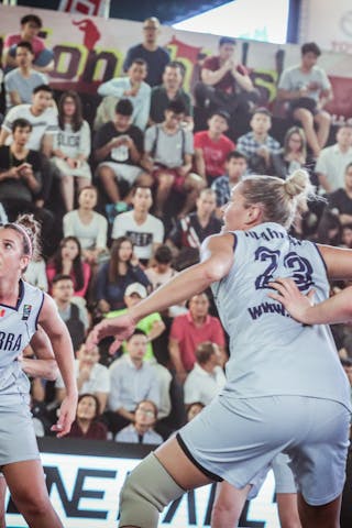 23 Eva Vilarrubla Seira (AND) - 22 Alba Pla Marsiñach (AND) - Andorra v Argentina, 2016 FIBA 3x3 World Championships - Women, Pool, 13 October 2016