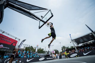 Rafal 'Lipek' Lipinski, pro dunker, dunk contest, FIBA 3x3 World Tour Rio de Janeiro 2014, Day 2, 28. September.