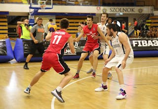 20 Jiří štěpánek (CZE) - 11 Pavel Bartosik (CZE) - Georgia v Czech Republic, 2016 FIBA 3x3 U18 European Championships Qualifiers Hungary - Men, Semi final, 17 July 2016