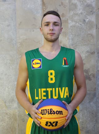 8 Edvinas Lebeckas (LTU) - Lithuania v Belgium, 2016 FIBA 3x3 U18 European Championships Qualifiers Hungary - Men, Pool, 16 July 2016