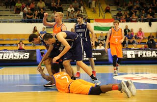 7 Kenyuoe Ondaan (NED) - Belgium v Netherlands, 2016 FIBA 3x3 U18 European Championships Qualifiers Hungary - Men, Last 8, 17 July 2016