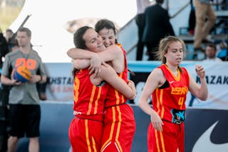 13 Laia Solé (ESP) - 3 Naira Cáceres Martell (ESP) - Spain v New Zealand, 2016 FIBA 3x3 U18 World Championships - Women, Pool, 3 June 2016