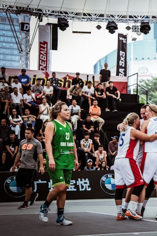 15 Michaela Uhrová (CZE) - 23 Janet Main (COK) - 7 Adoniah Lewis (COK) - 5 Kateřina Novotná (CZE) - Czech Republic v Cook Islands, 2016 FIBA 3x3 World Championships - Women, Pool, 12 October 2016