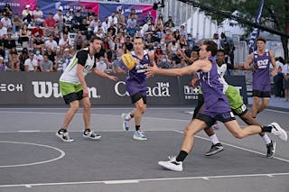 FIBA 3x3, World Tour 2021, Montréal, Canada, Esplanade Place des Arts. MEN Antwerp vs. Edmonton