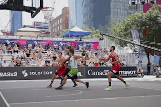 FIBA 3x3, World Tour 2021, Montréal, Canada, Esplanade de la Place des Arts. MAN Ub vs. Old Montreal