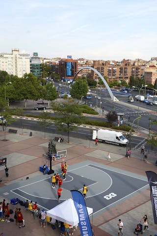 2012 FIBA 3x3 World Tour, Madrid MADRID, SPAIN - SEPTEMBER 07: 3X3 World Tour Madrid 2012 at Plaza de Toros de Las Ventas on September 07, 2012 in Madrdi, Spain. (Photo by Manuel Queimadelos)