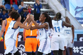 9 Diene Diane (FRA) - 4 Johana Lukoki (FRA) - France v Netherlands, 2016 FIBA 3x3 U18 World Championships - Women, Last 8, 5 June 2016