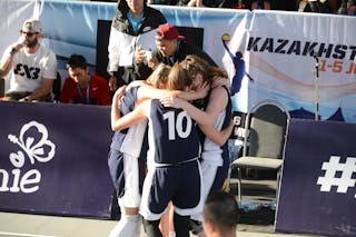 11 Anna Pavlicová (CZE) - 10 Sára Krumpholcová (CZE) - 9 Terezie Frgalová (CZE) - 8 Erika Vitásková (CZE) - Spain v Czech Republic, 2016 FIBA 3x3 U18 World Championships - Women, 3rd place, 5 June 2016
