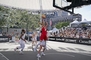WS Semi-Final 1- USA vs. Austria, FIBA 3x3, World Tour 2021, MTL, Can, Esplanade Place des arts