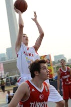 #7 Marcin Wielunski. Team Poland vs Team Turkey.  2013 FIBA 3x3 U18 World Championships. 3x3 Game.