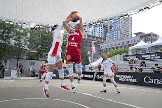 FIBA 3x3, World Tour 2021, Montréal, Canada, Esplanade Place des Arts. WOMEN MONGOLIA VS POLAND