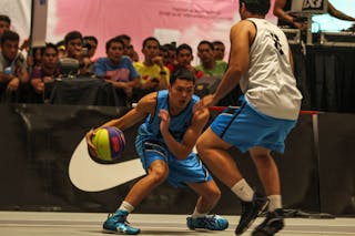 Player in attack, 2014 World Tour Manila, 3x3 game, 20. July.