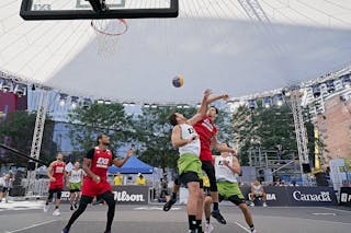 FIBA 3x3, World Tour 2021, Montréal, Canada, Esplanade de la Place des Arts. MEN Amsterdam Talent&Pr